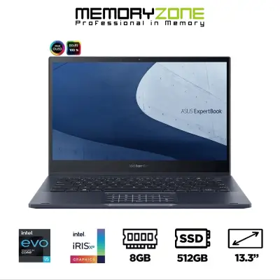 Máy tính Laptop Asus ExpertBook B5 Flip OLED B5302FEA-LF0749W (i5-1135G7 EVO, Iris Xe Graphics, Ram 8GB DDR4, SSD 512GB, 13.3 Inch OLED FHD TouchScreen, Bút cảm ứng)