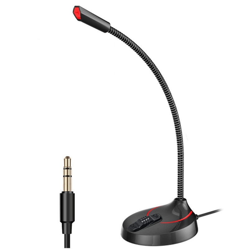3.5mm Wired Microphone with Loud Speakers for PC Laptop Clear Sound Plug and Play Ideal for Meetings