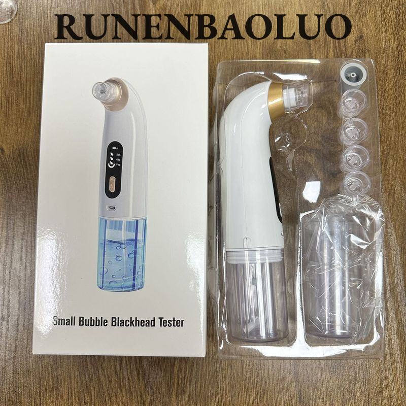 Loại bỏ mụn đầu đen bong bóng nhỏ thông minh runenbaoluo với màn hình hiển thị trực quan và cài đặt Điều chỉnh 5 cấp để làm sạch làm sạch kỹ mặt