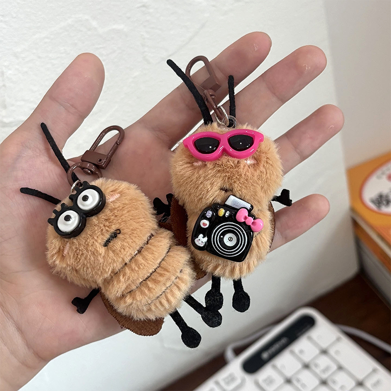 【Youer】 1 3pcs dễ thương gián búp bê keychain sáng tạo thú nhồi bông Keyring trường Túi Mặt dây chuyền Ba lô treo trang trí đáng yêu Quà Tặng