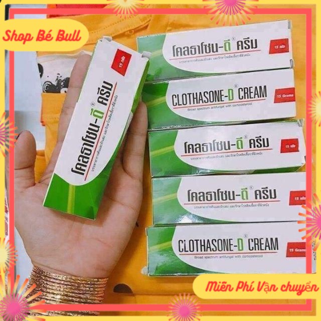S- BBull Kem Bôi Nấm Móng Tay Chân Clothasone D Cream 15g Thái Lan Khử Nấm Móng Dưỡng da Tay Chân