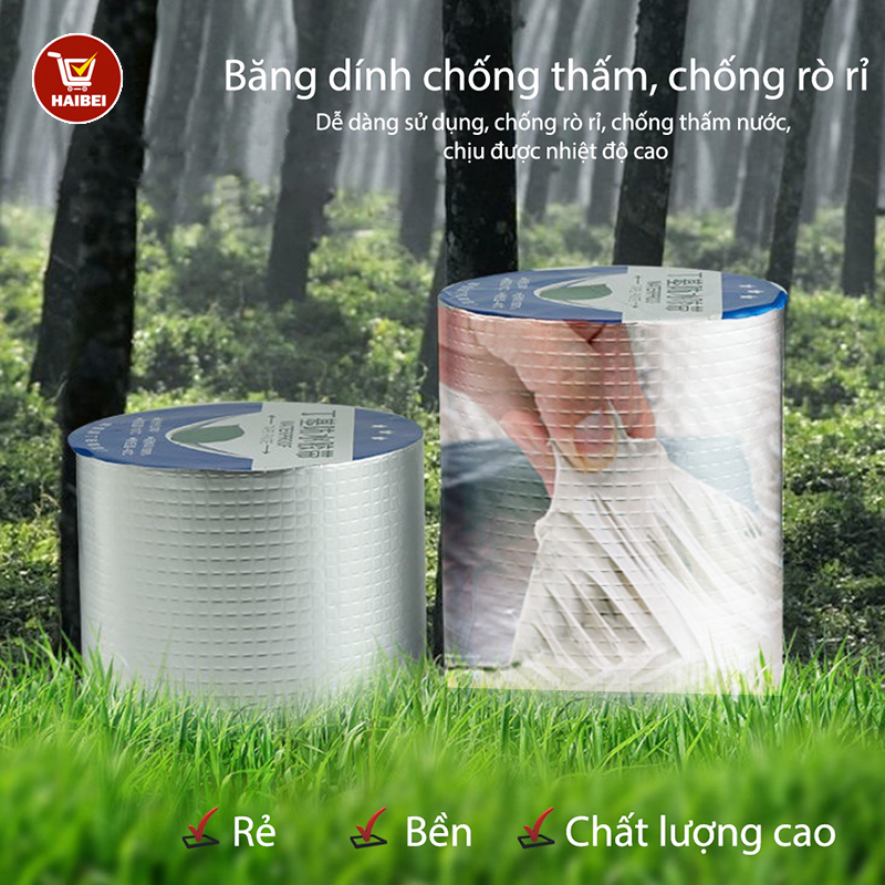 Băng Keo Siêu Dính, chống thấm Nhật Bản gắn trên tất cả các bề mặt như gỗ, kính, nhựa, tôn, sắt, bê tông, gốm sứ... Băng Keo Dán Chuyên Dụng Chống Thấm Công Nghệ Nhật Bản Dài 5m - Khổ Rộng 5cm -10cm