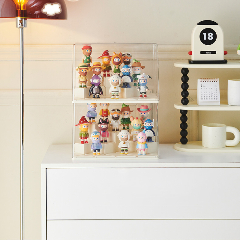 Household Bubble Mart hand-made display box dust-proof doll doll storage display stand multifunctional blind box storage box