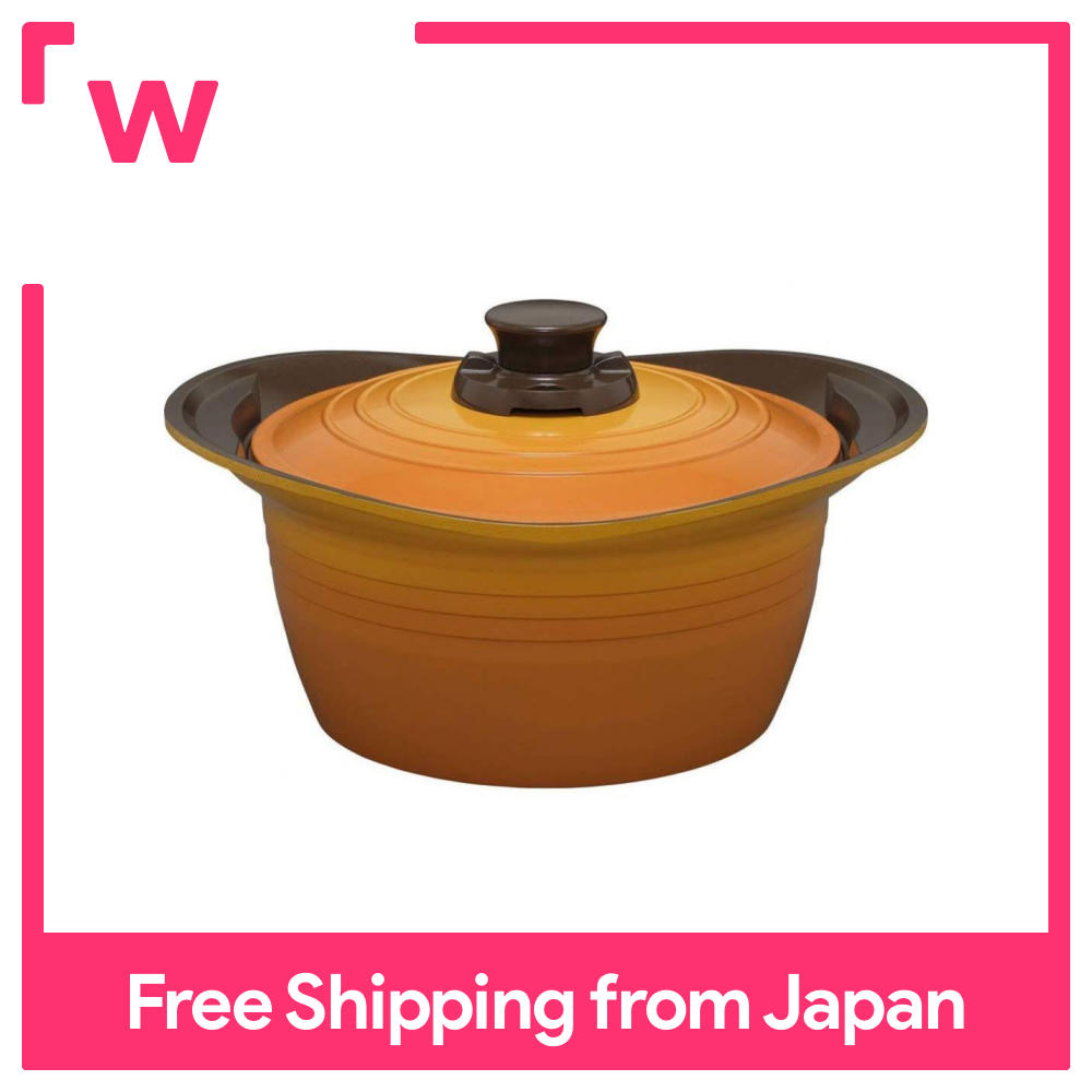 Iris Oyama Both-hand pot Unhydrolyzed pot 24cm Deep gas fire/IH compatible Easy to clean Lightweight, time saving/saving Silicone handle/with recipe book Yellow MKSS-P24D ราคา 6,267 บาท*ส่งฟรี