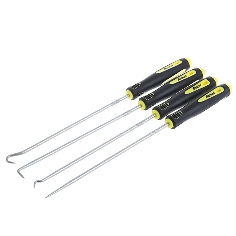 Trusted 4Pcs Full Hook Angle Hook 240mm Chrome Alloy Steel Removal O-Ring Seal Tools
