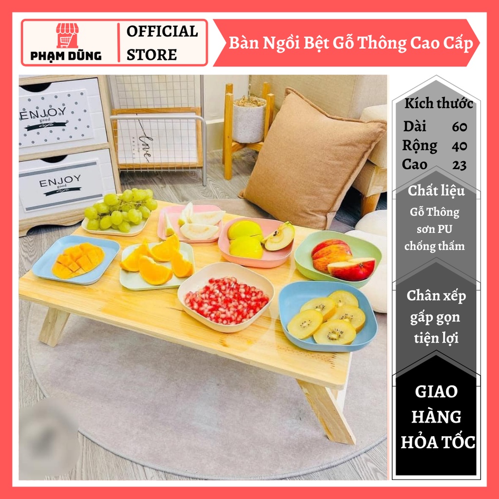 Bàn Gỗ Chân Xếp , Bàn làm việc gỗ thông đa năng , bàn ăn bàn học cho bé