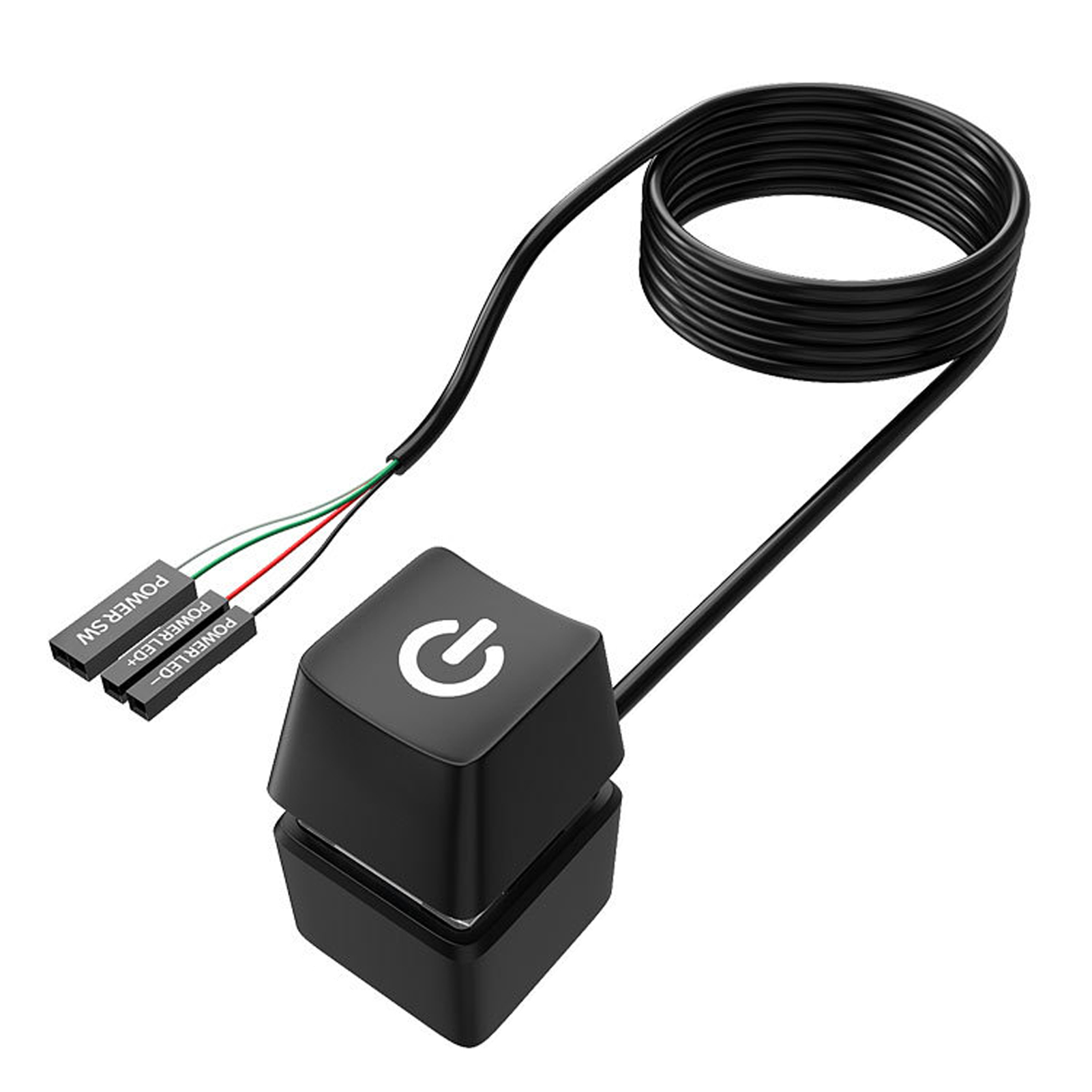 Shuyuetuiwo Máy tính để bàn nút nguồn Nguồn máy tính nút nguồn đầy màu sắc LED nút nguồn cáp nối cho máy tính để bàn Easy On/Off chuyển đổi ít hơn