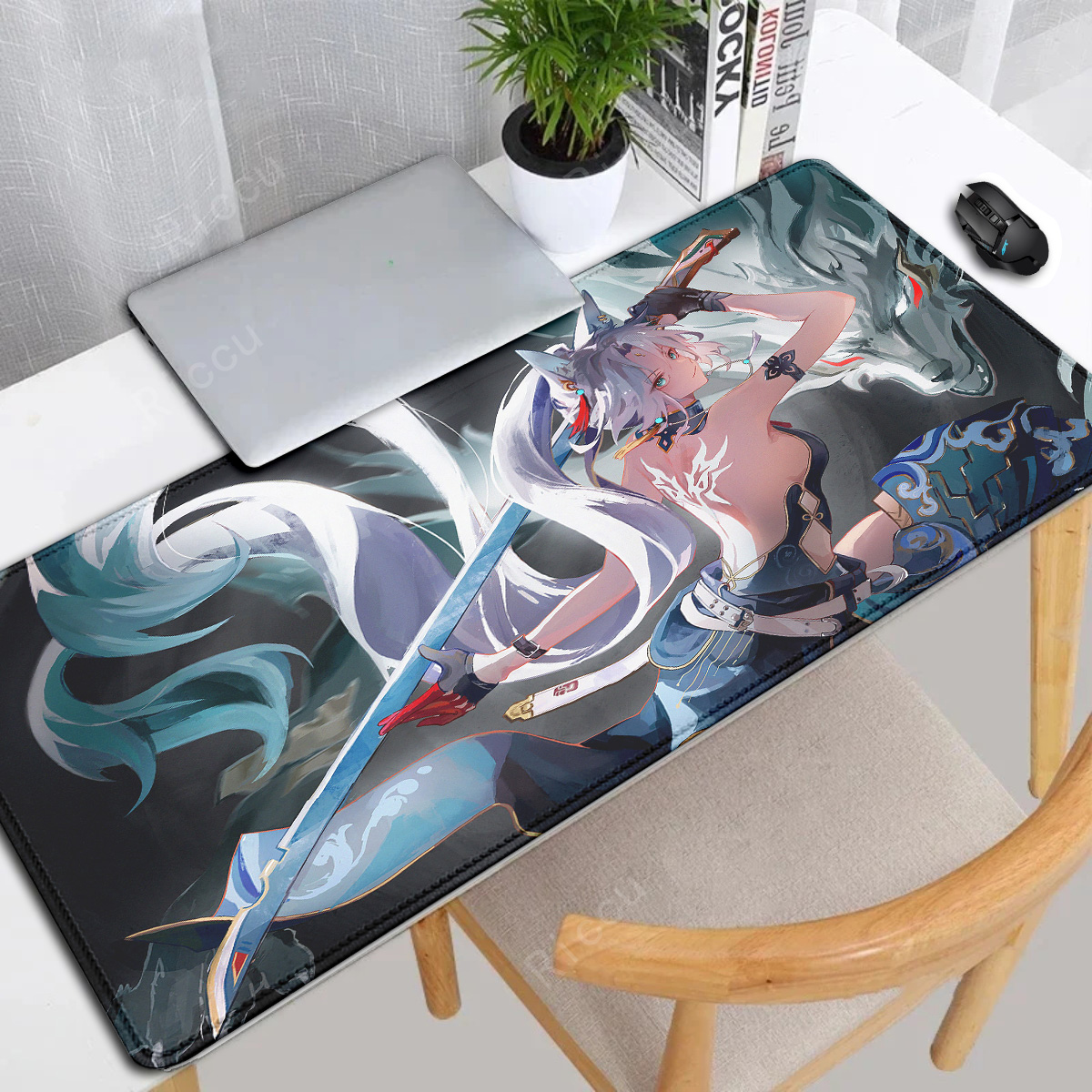 teclado chuột pad Honkai Star Rail Feixiao cộng với kích thước chuột pad bàn phím máy tính XXL điền 