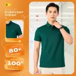 Áo polo nam Yody vải mắt chim thoáng mát, thấm hút nhanh, hạn chế nhăn nhàu APM7459