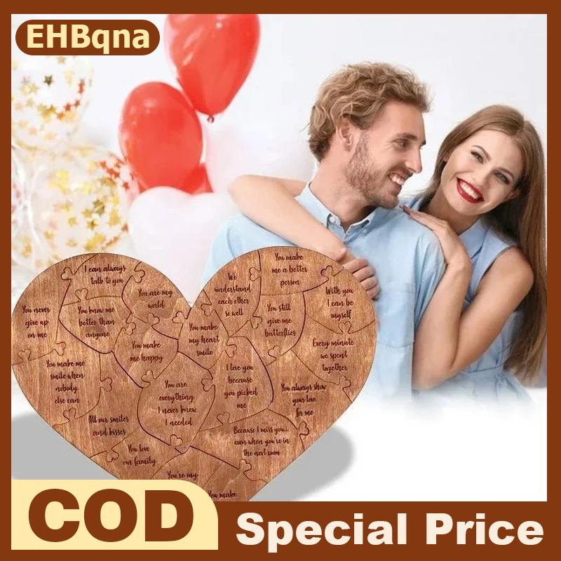 👉Hot Sale EHBqna Câu đố bằng gỗ tình cảm 20 lý do tại sao tôi yêu bạn khắc Món quà lãng mạn cho các cặp vợ chồng trang trí nhà sinh nhật kỷ niệm ngày cưới