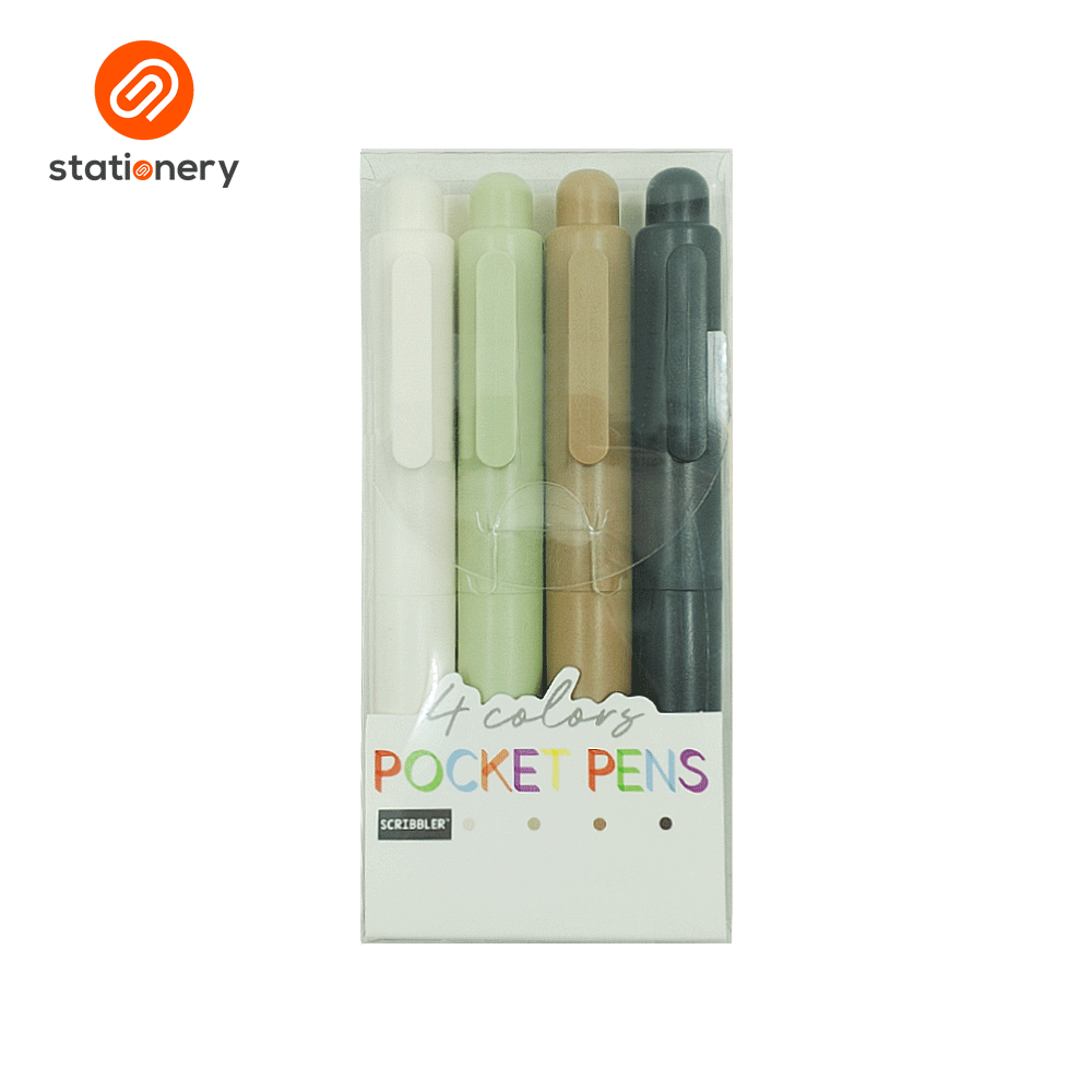 Scribbler RT Pocket Pens 4 Muted Colors