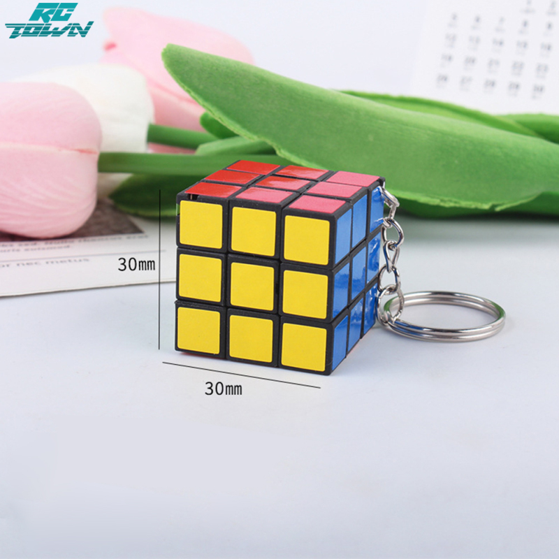 3x3 khối Rubik ma thuật khối rubik tốc độ Keychain Đồ chơi giáo dục handmade đồ chơi trí tuệ Quà tặng cho học sinh mẫu giáo già