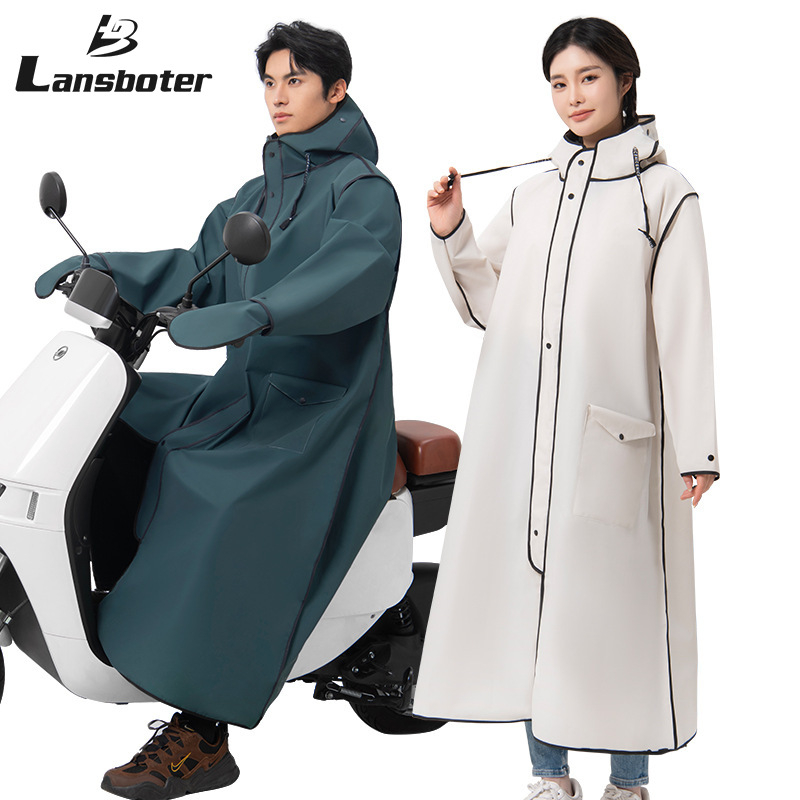Lansboter Dày Mưa Bão Áo Mưa Bán Buôn Đầy Đủ Cơ Thể đôi dài Brim Poncho Mùa Hè