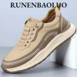 Runenbaoluo nam mùa hè giày thường với lưới thoáng khí và thoải mái EVA đế