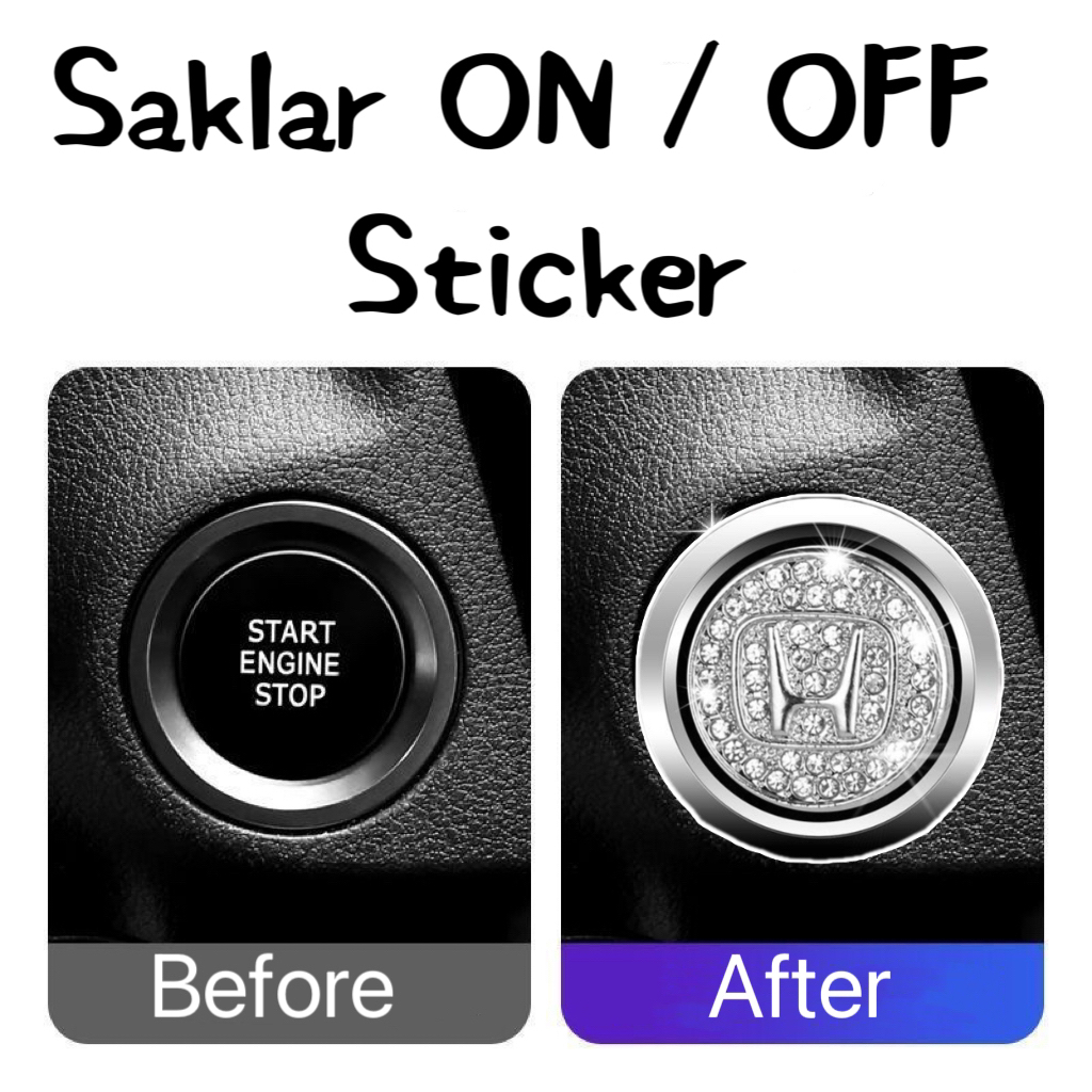 Cover Start Engine Diamond Ring tombol Start Stop Engine Stiker Utk Honda/Toyota Dekorasi Tombol Start Mobil Ring Diamond Button Harga 56,500 rupiah*Gratis Ongkir