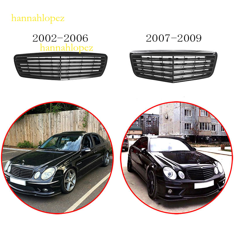 Black AMG Style Grille For 2007-2009 Mercedes Benz W211 E350 E500 E63 – Gloss Black