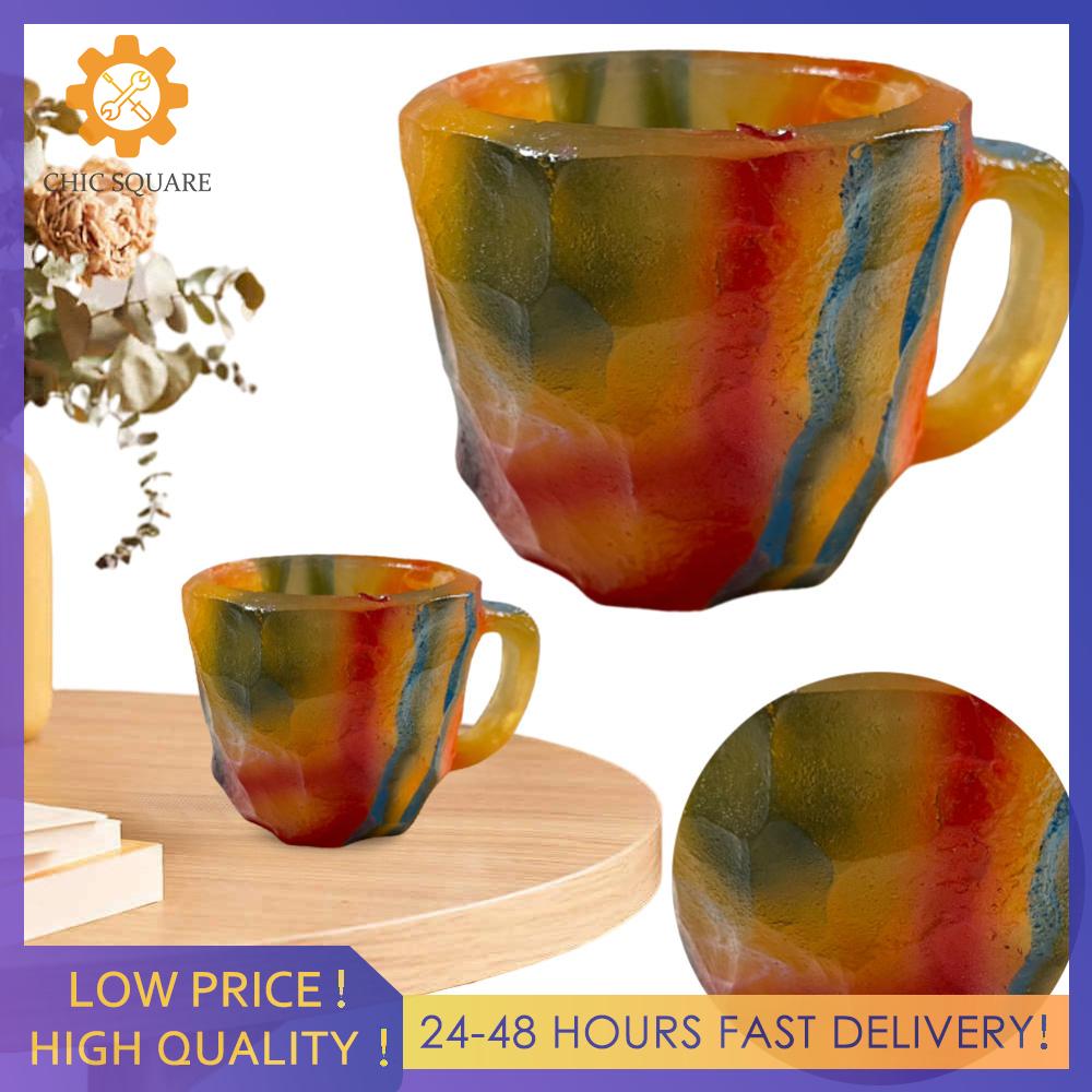 【New Arrival】 Imitation Mineral Crystal Coffee Mugs Colorful Fake Crystal Mug Multi-use Water Cup with Handle for Milk Coffee Tea - 7