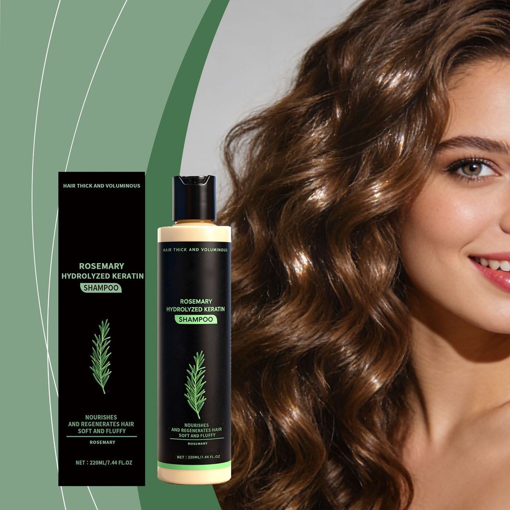 Hương thảo thủy phân Keratin dầu gội làm tóc trông dày hơn 220ml-tóc dày công thức cho nuôi dưỡng, sợi lông mềm & làm sạch nhẹ nhàng