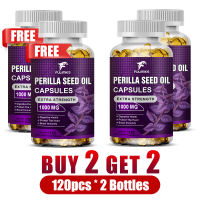 Perilla Seed Oil Capsules With Perilla Seed For Protect The Heart Improve Intestinal Function Boost Immunity Suitable For Men and Women Use 120 Capsules Dietary Supplement