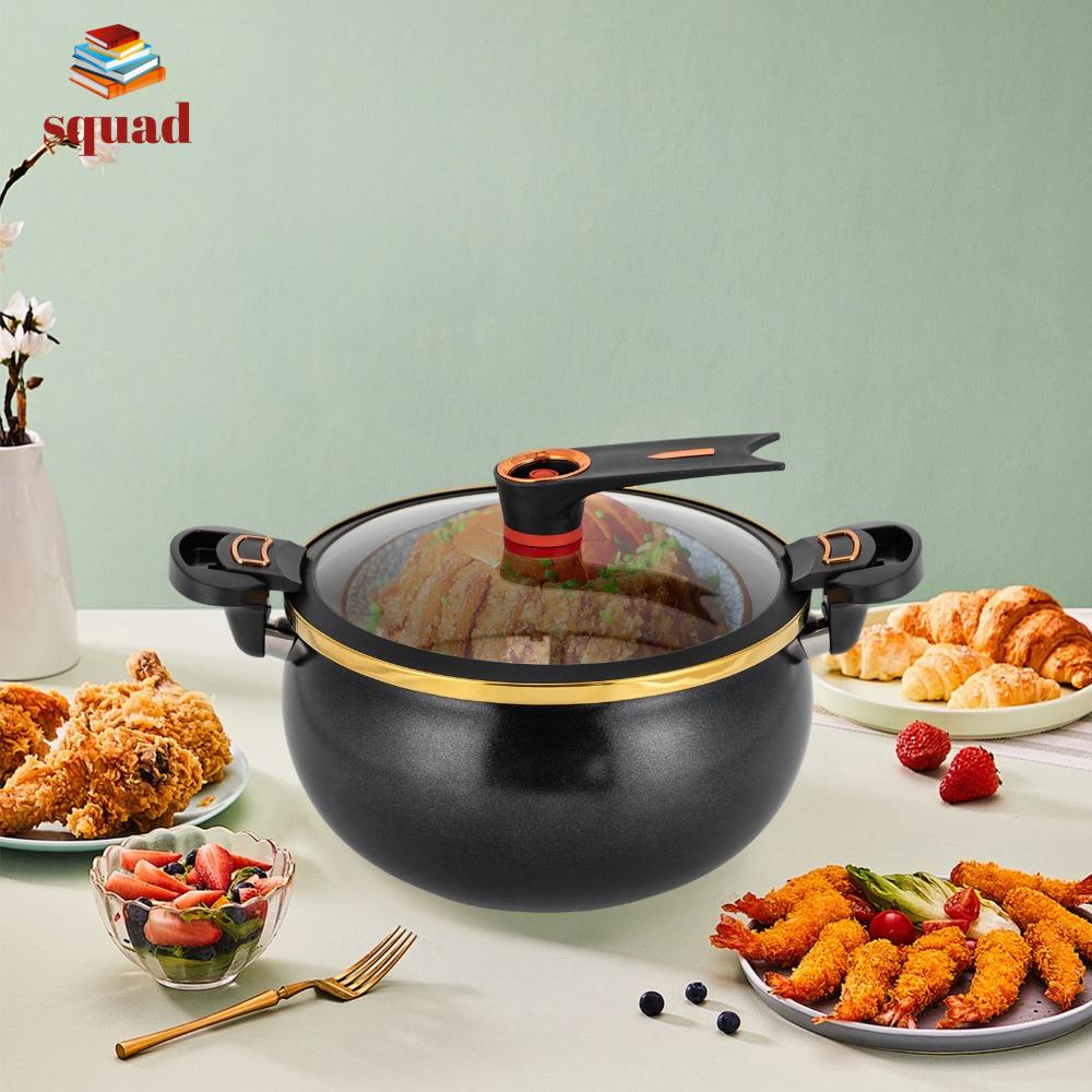 SQUAD Dung lượng lớn Nồi áp suất nhỏ Chubby Không dính 7 lít Nồi đun nhỏ lửa Đa chức năng Phổ quát Nồi súp Bếp từ