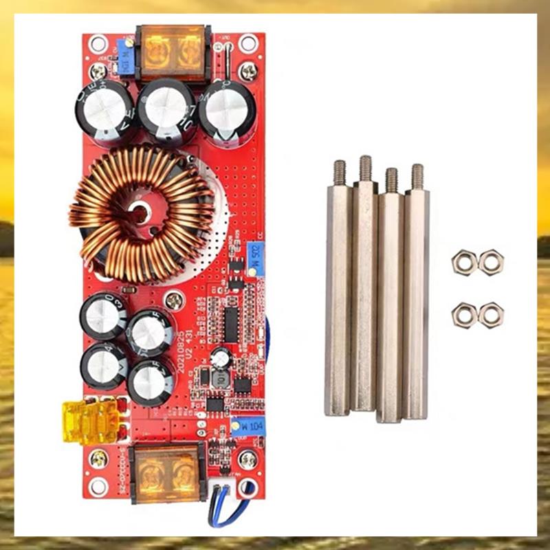 (VMHJ) 1500W Upgrade 1800W DC-DC Boost Converter Step Up Power Supply Module DC10-60V 12-90V Adjusta