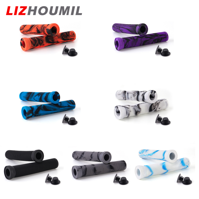 LIZHOUMIL 1 Pair Bike Handlebar Grips Cover Non-Slip Rubber Handlebar Cover For 22.2mm Handlebar Scooter Cruiser Road Urban Foldable Bike