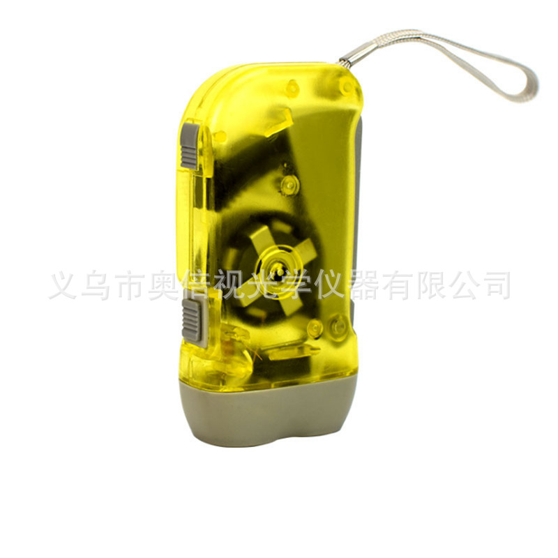 20242. Đèn pin nhựa sạc áp lực tay LED sạc đèn pin khẩn cấp tự vệ ngoài trời di động một mảnh để giao hàng
