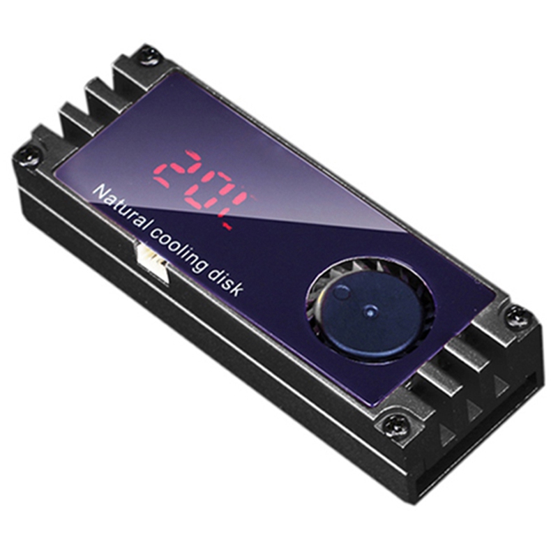 M2 SSD Heatsink Cooler Temperature OLED Digital Display M.2 2280 NVME SSD