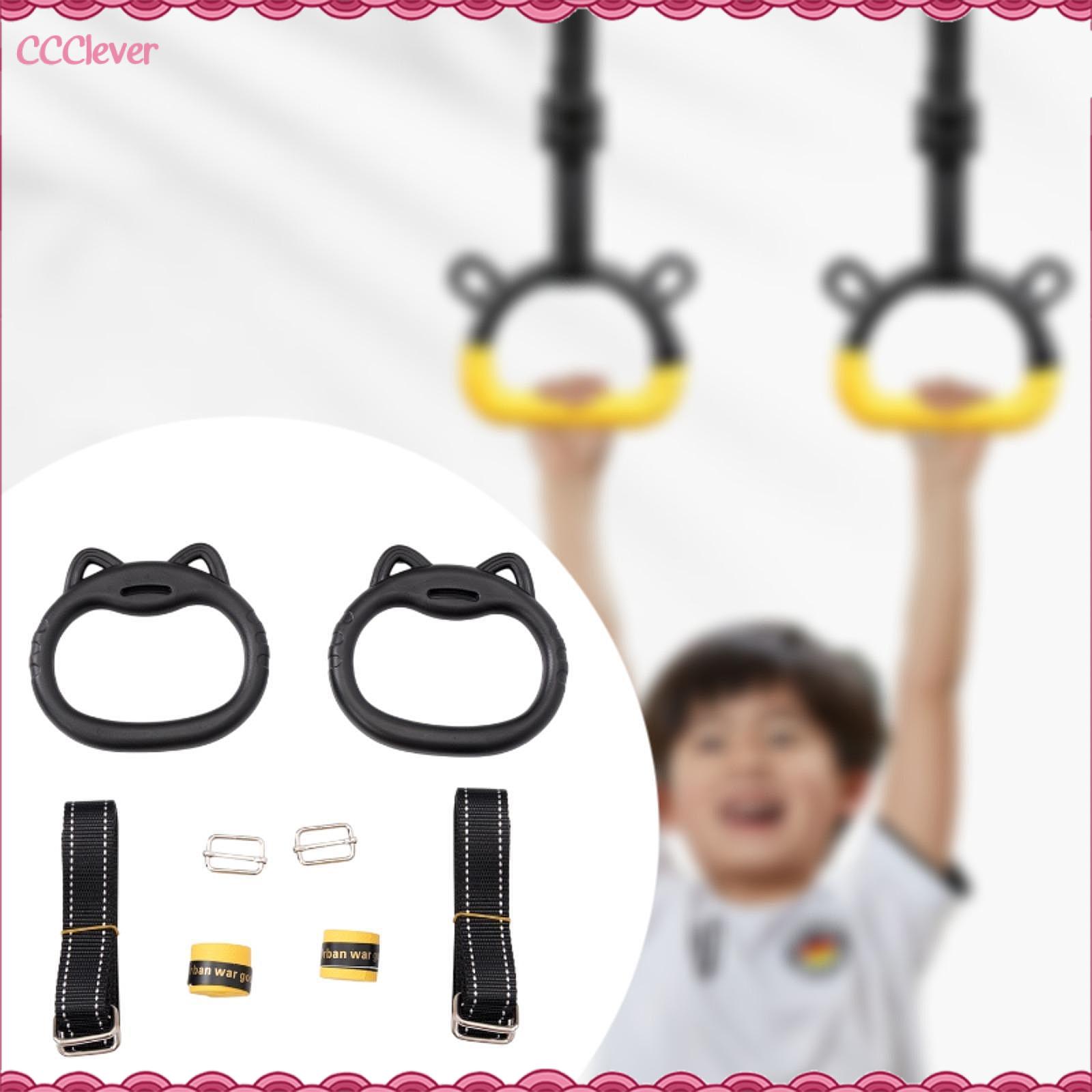 Ccclever 2 miếng Thể dục dụng cụ nhẫn với webbings đào tạo nhẫn cho công viên Nhà Phòng tập thể dục