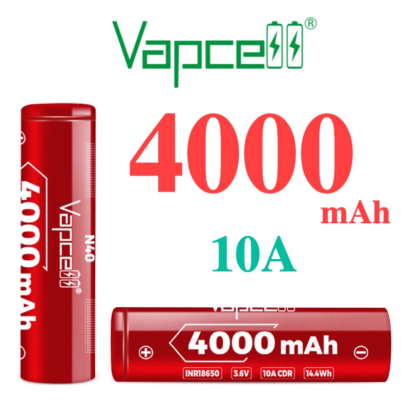 Pin sạc vapcell n40 18650 4000mah 10a
