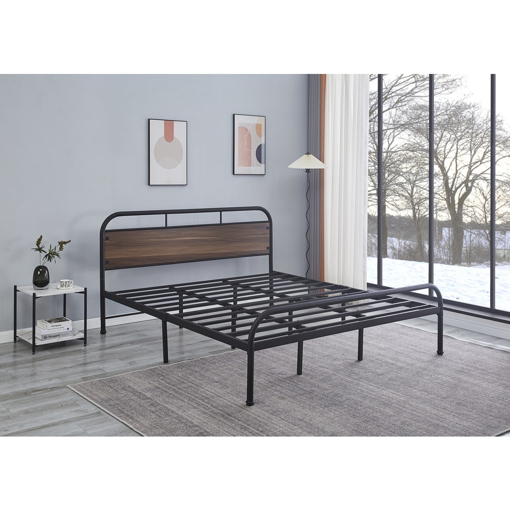 Global House TRUFFLE เตียงนอนเหล็ก รุ่น HILTON-03 ขนาด 6 ฟุต สีดำ รับประกันของเเท้ ราคา 5,490 บาท*ส่งฟรี