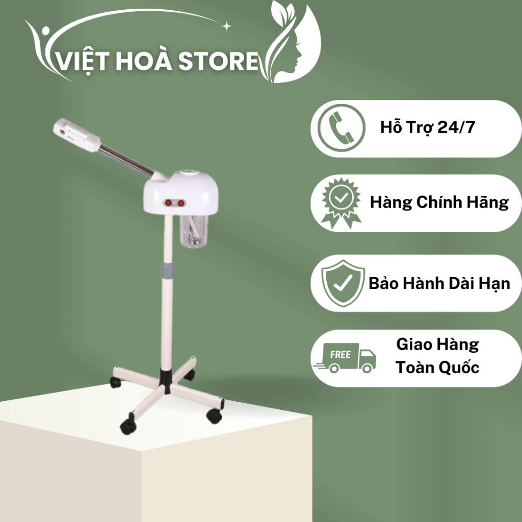 Máy xông hơi mặt 1 cần nóng kl-118 - máy xông hơi mặt spa nóng lạnh