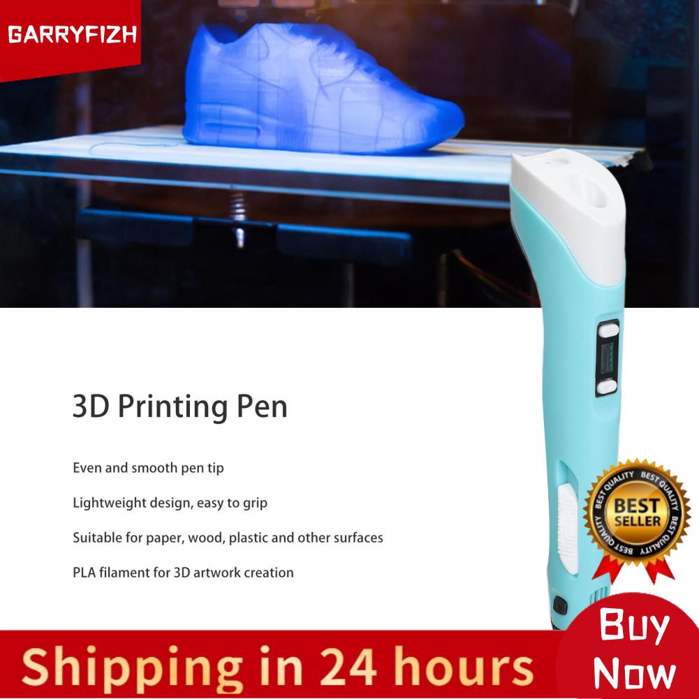 GARRYFIZH ปากกาการพิมพ์ 3 มิติสำหรับเด็กเคล็ดลับ 20 ชิ้นเส้นใย PLA สหภาพยุโรปปลั๊ก 100-220 โวลต์ใช้งานง่ายจับสบายไฟฟ้า 3D พิมพ์ปากกาสำหรับ DIY งานศิลปะสามมิติ ราคา 463 บาท*ส่งฟรี