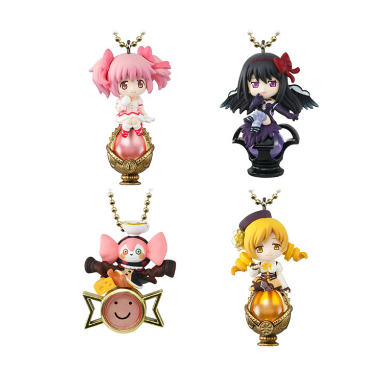 6cm 4pcs/lot Japanese Anime Figure Puella Magi Madoka Magica Q Version Kaname Madoka/akemi Homura/tomoe Mami Action Figure T30