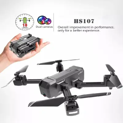 184 grams Drone - HS107 RC Drone Quadcopter WITH 4K CAMERA and 720P Optical Flow Positioning Camera, Altitude Hold/Headless Mode/Trajectory Flight