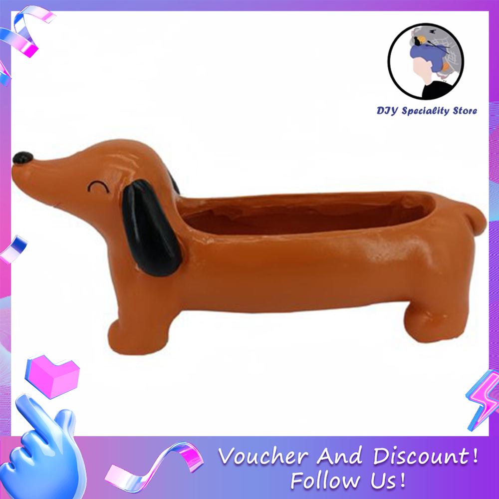 9TH Dachshund Flower Pot Dog Plant Pot Aesthetic Succulent Flower Planter Dog Pot Planter for Flowers & Small Plants