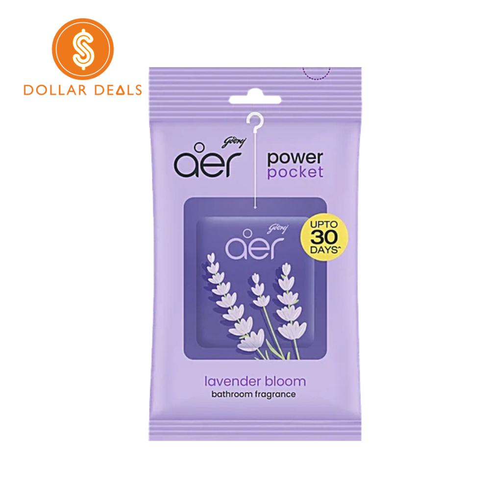 (MPQ x 6) Godrej AER Power Pocket Bathroom Freshener -| Lasts up to 30 days | Germ Protect | Viral 10g