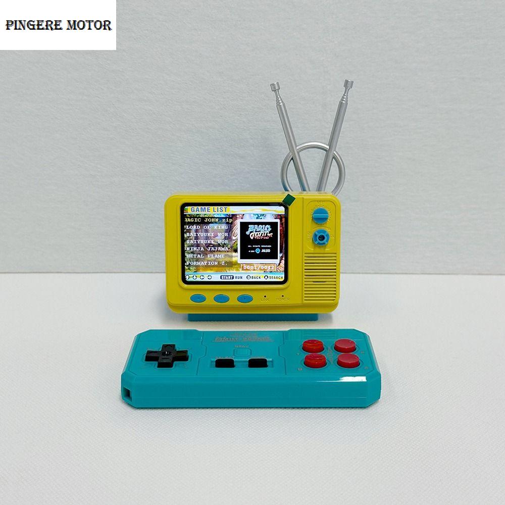 PINGERE หน้าจอ 3.0 นิ้ว ชั้นวางหนังสือสไตล์เรโทร คอนโซลทีวี เกมในตัว 339 เกม คอนโทรลเลอร์ไร้สาย เกมทีวีพกพา ผู้เล่นเกมมือถือ ของขวัญสำหรับเด็ก คอนโซลเกมไร้สาย เกมพกพา ราคา  1,032 บาท*ส่งฟรี