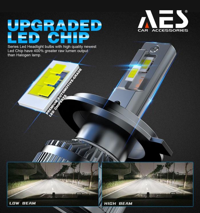 LAMPU LED HEADLIGHT TURBO AES H4 H11 65 WATT HIGH QUALITY LAMPU UTAMA H4 AES - wotahsale Harga 1,003,999 rupiah*Gratis Ongkir