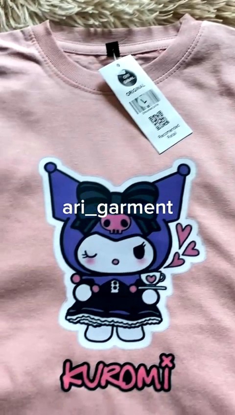 Kaos anak kuromi kaos kuromi anak viral baju anak kuromi kaos anak perempuan 1234567/8thn