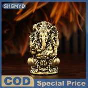 SHGMYD 1 3pcs Châu Á Ấn Độ Thái Lan voi Thiên Chúa hình điêu khắc mini cổ điển đồng thau Ganesha tượng nhà văn phòng bàn trang trí trang trí quà tặng