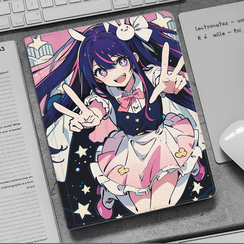 Oshi no ko Anime hoshino ai Vỏ Ốp Ipad 10.2 7 8 9 10 không khí 2 3 4 Mini 1 3 5 6 Ốp lưng Silicone s