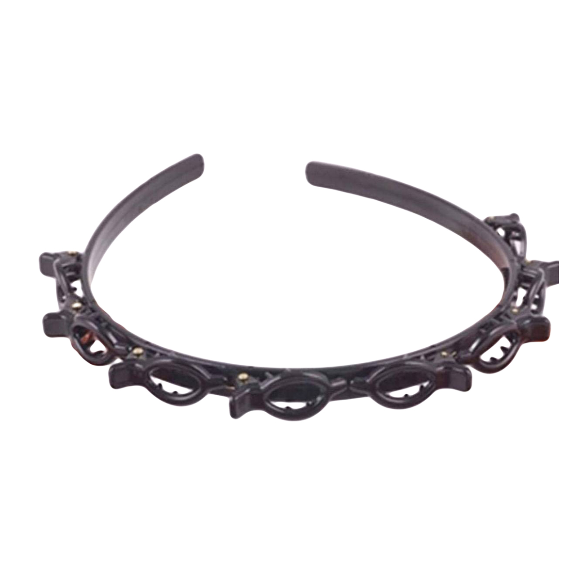 Double layer braided hair headband, double hair bangs, clip-on headband, multilayer, hollow weave, double hair weaving bangs