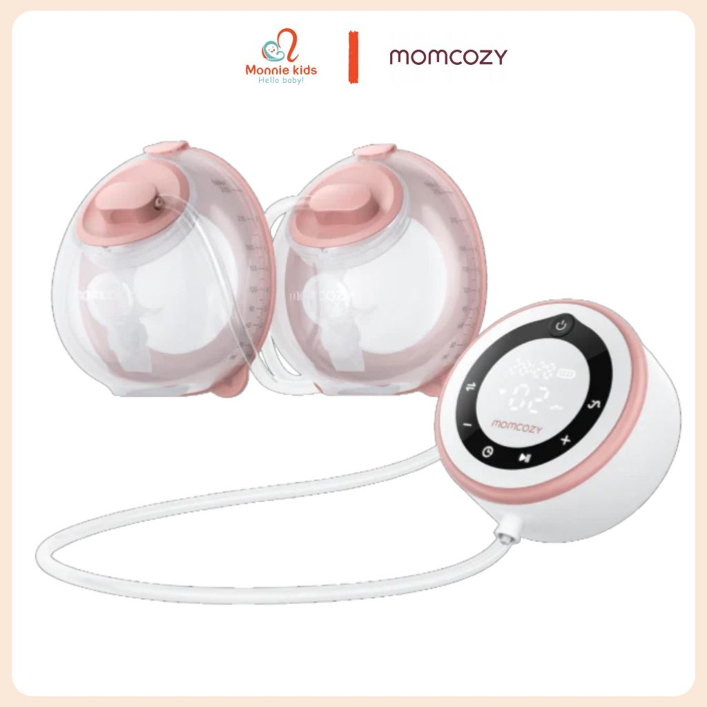 Máy hút sữa điện đôi rảnh tay Momcozy V1 Pro cho mẹ, máy vắt sữa di động thông minh - Monnie Kids