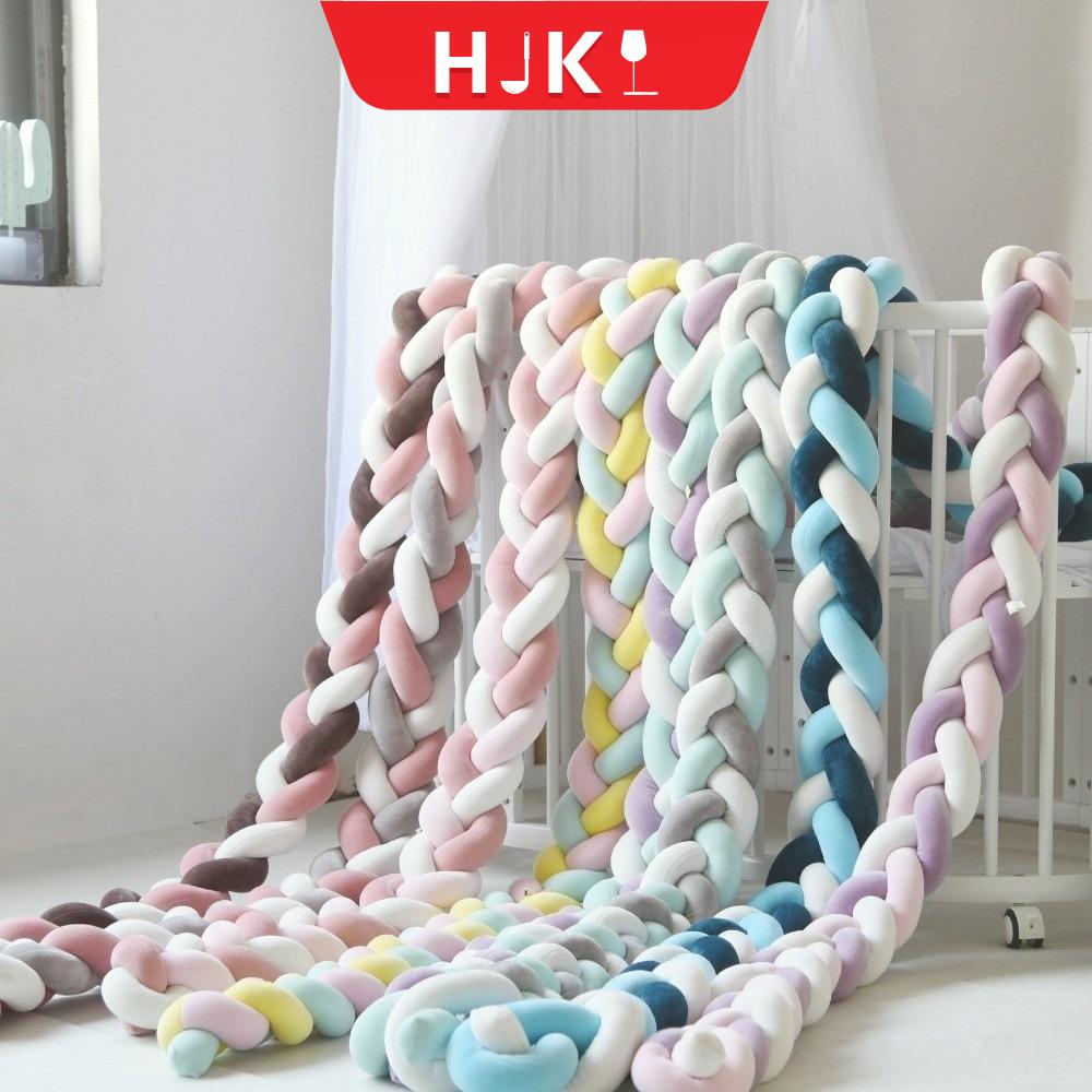 HJKL Lông mềm mại Chắn giường cho trẻ sơ sinh Làm thủ công Thoáng khí Gối bện Đệm nhung thắt nút Thân thiện với da Gối thắt nút Giường trẻ em