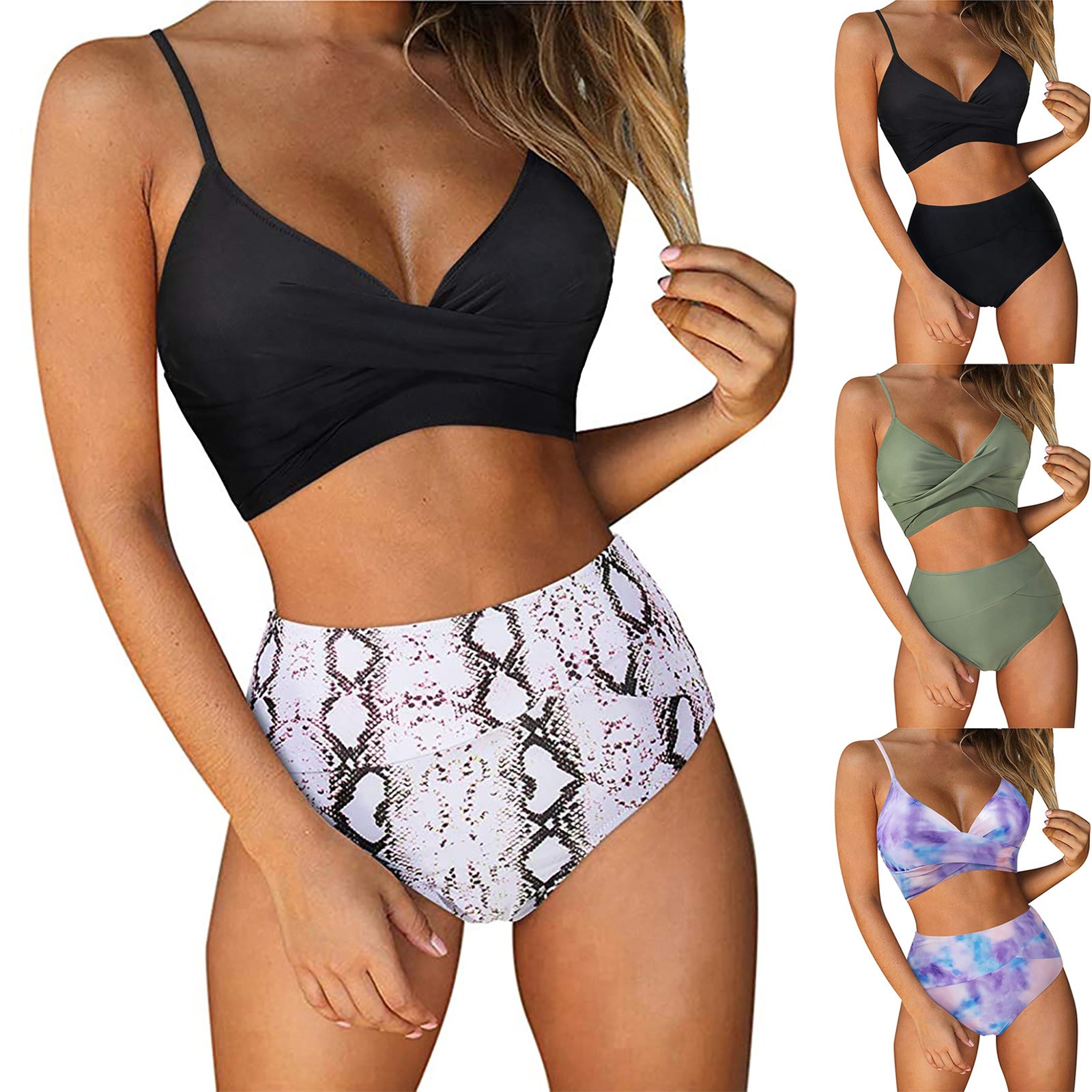 Phụ nữ in sọc Độn Nâng 2 mảnh Bộ Bikini Đồ bơi beachweart