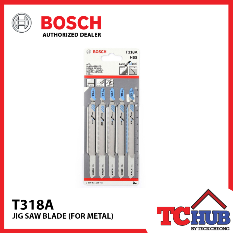 Bosch T318A Metal Jig Saw Blade (5PCS)