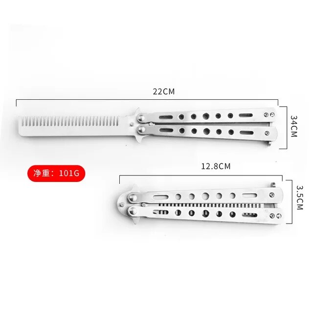【Exclusive】 Portable Folding Butterfly Csgo Balisong Trainer Stainless Steel Pocket Practice Trainin