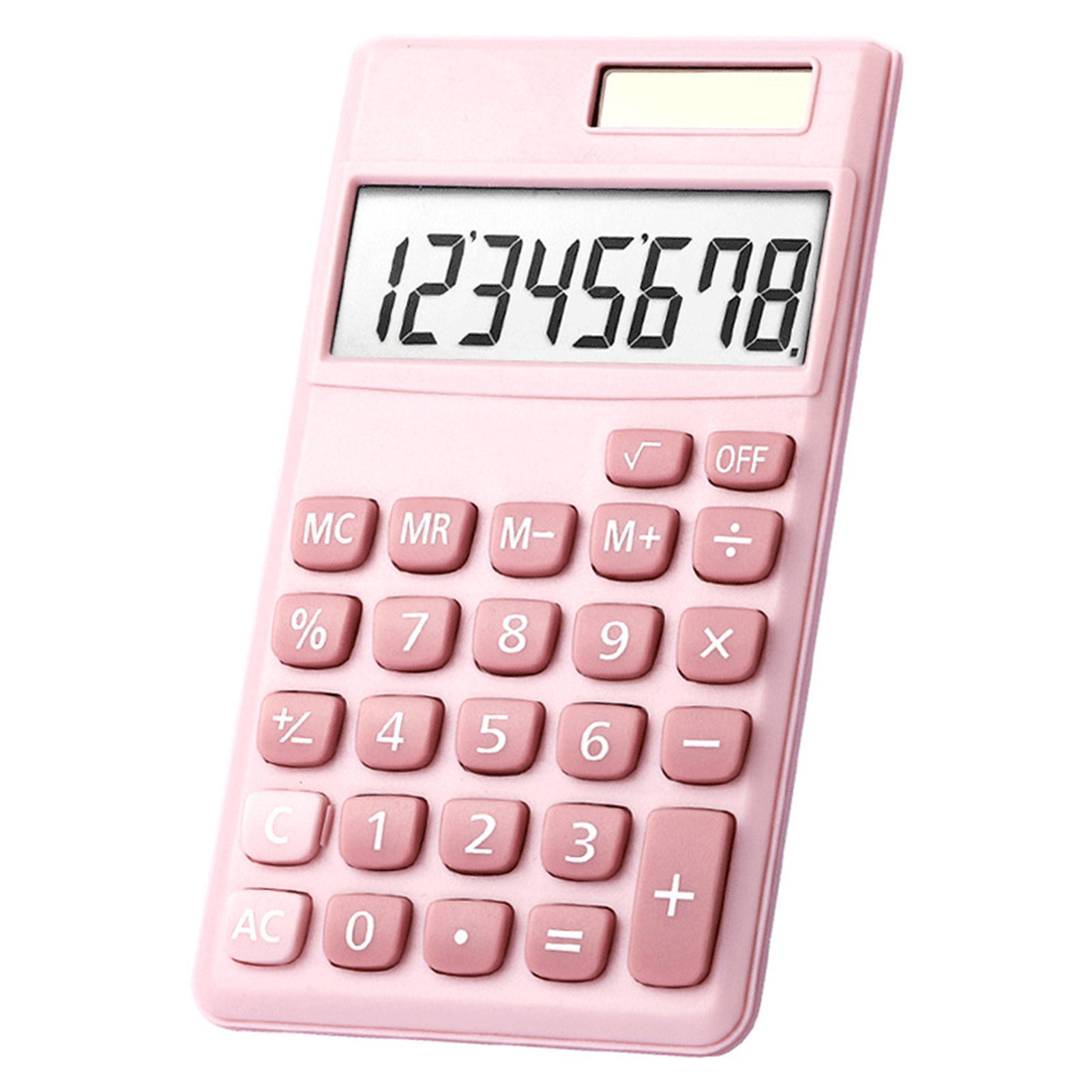 Solar Energy Calculator Without Batteries 8-digit Solar Powered Calculator with Large Display Comfortable Buttons – Portable Basic Multipurpose Calculator for Home Office School Use - 3