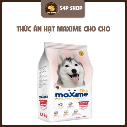 Thức Ăn Hạt Maxime Cho Chó Maxime Elite Cho Chó Lớn Vị Cá Hồi 1,5kg - S4P Petshop